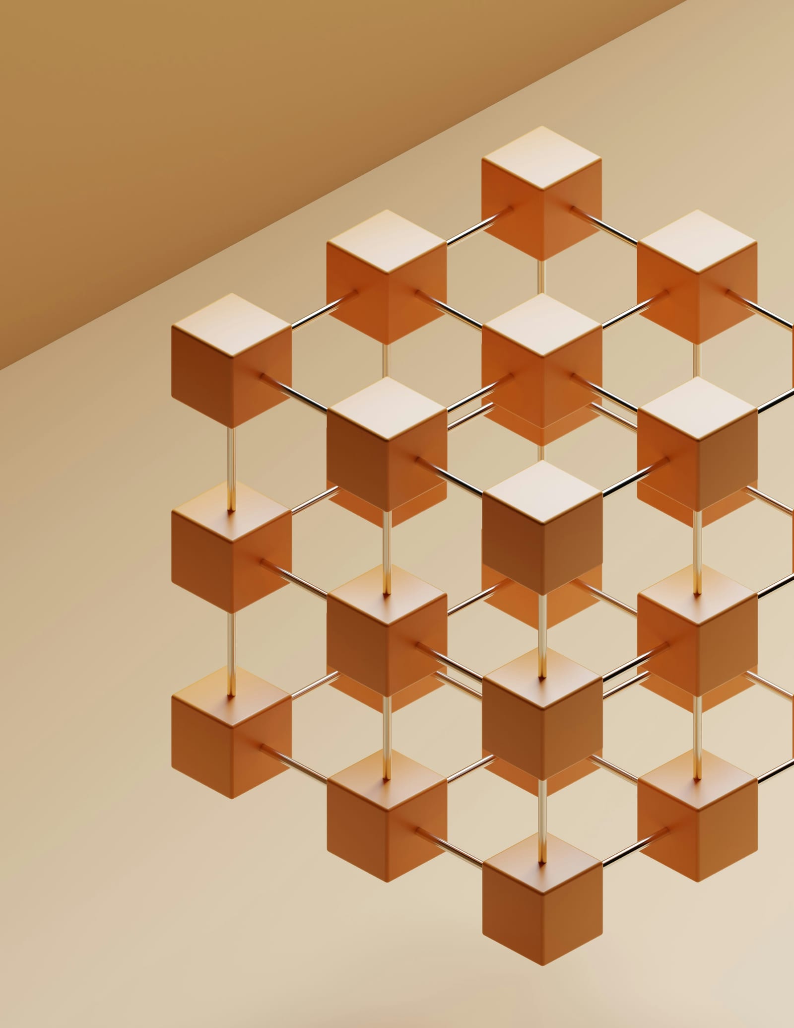 Abstract render representing complex, adaptive AI systems